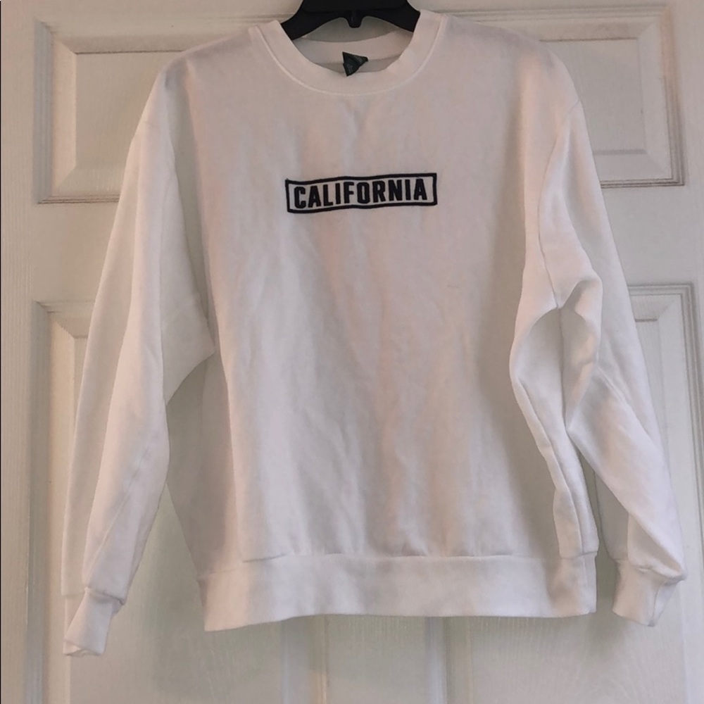 White “California” sweatshirt